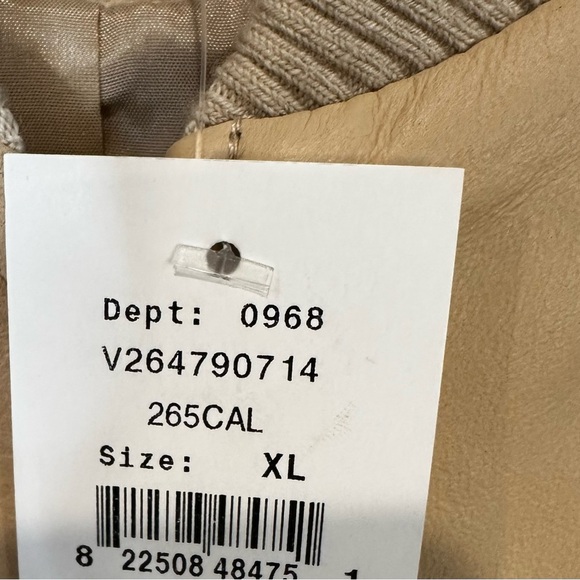 Vince Beige leather  Jacket - Picture 6 of 7